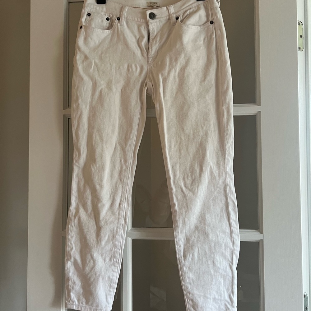 J CREW stretch white jeans